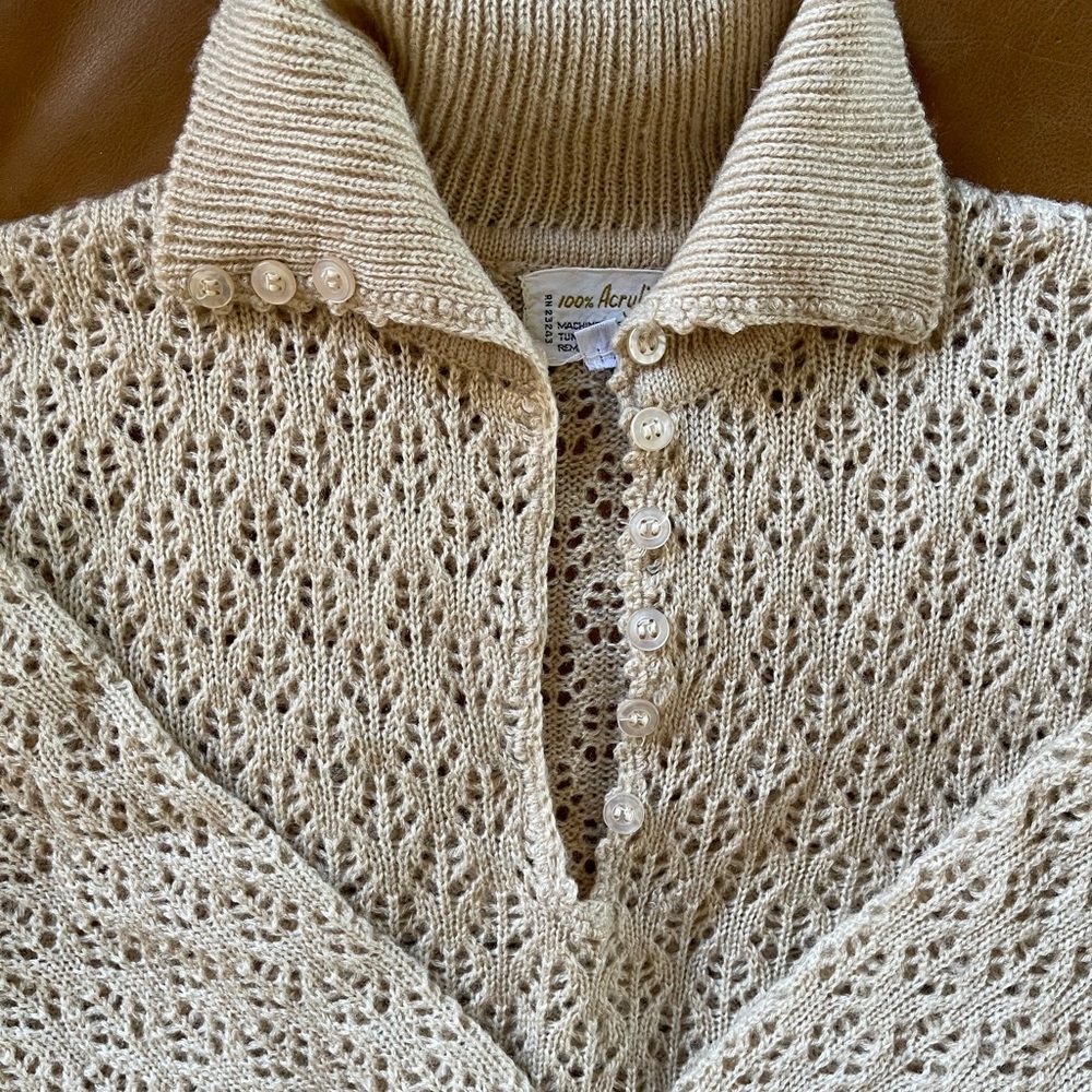 Vintage Knit Lace Sweater